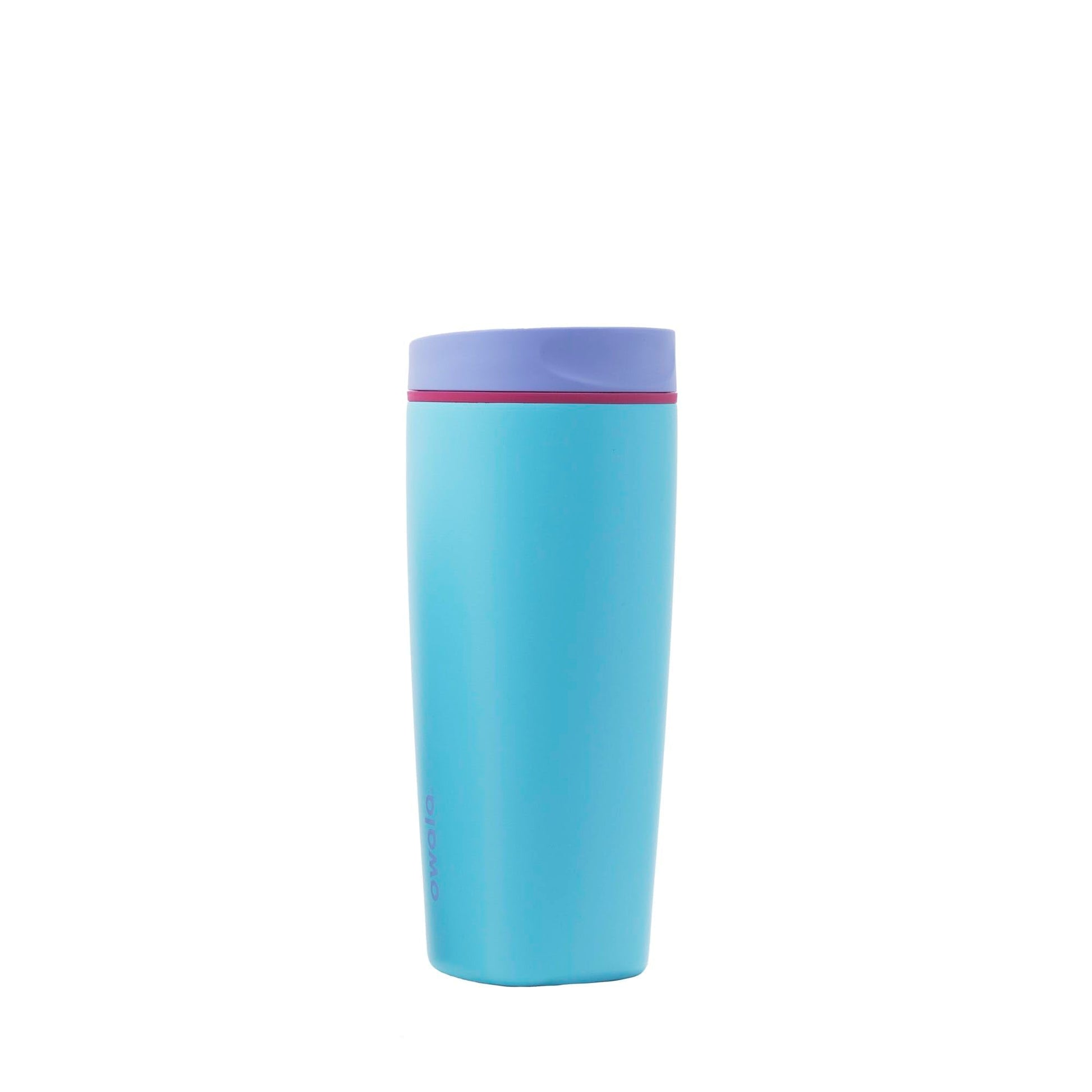 Owala SmoothSip Slider Insulated Stainless Steel Coffee Tumbler, Reusable Iced Coffee Cup, Hot Coffee Travel Mug, BPA Free 12 oz, Vanilla Bean