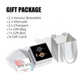 Long Distance Touch Light Up&Vibrate Bracelets for Couples, Long Distance Relationship Gifts Smart Sun&Moon Love Bracelet