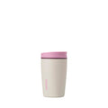 Owala SmoothSip Slider Insulated Stainless Steel Coffee Tumbler, Reusable Iced Coffee Cup, Hot Coffee Travel Mug, BPA Free 12 oz, Vanilla Bean