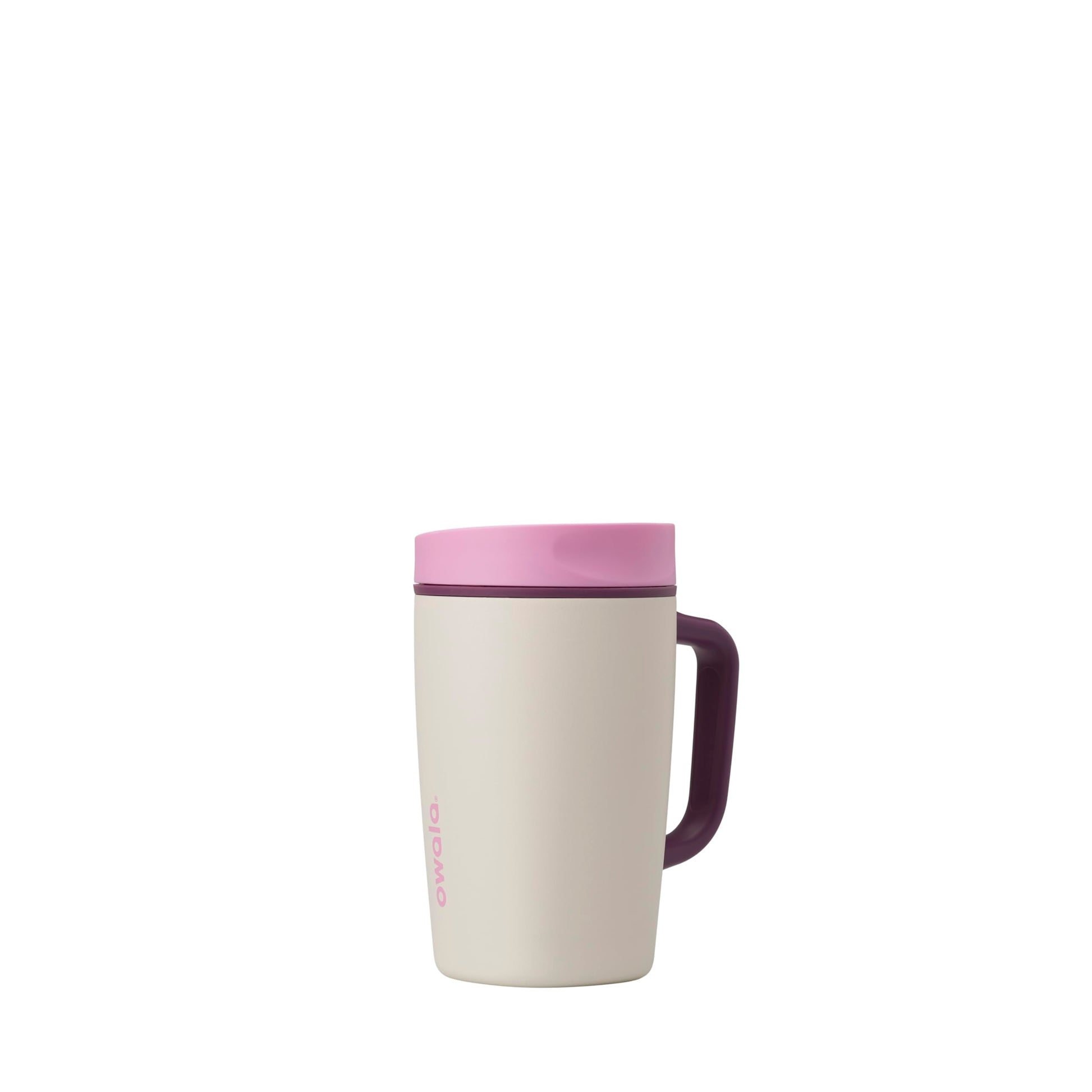 Owala SmoothSip Slider Insulated Stainless Steel Coffee Tumbler, Reusable Iced Coffee Cup, Hot Coffee Travel Mug, BPA Free 12 oz, Vanilla Bean
