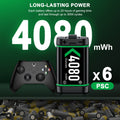 Xbox Controller Battery Pack for Xbox One/Xbox Series X|S, 6PCS 4080Mah Xbox Rechargeable Battery Packs & Xbox Charger Station for Xbox One/One S/One X/One Elite